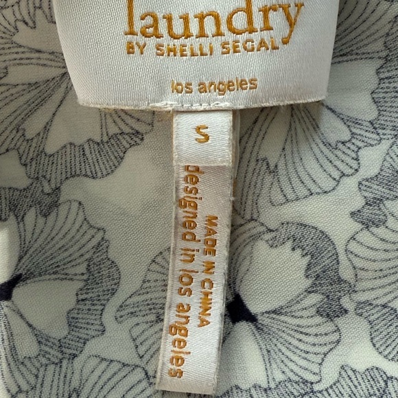 Shelli Segal Floral Black and White Women's Top Sz S - Picture 11 of 12